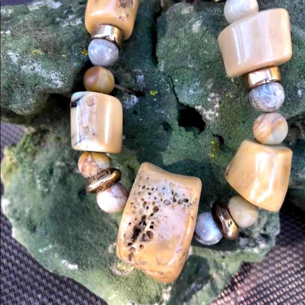 OOAK Artisan statement necklace by designer Susan A Ray